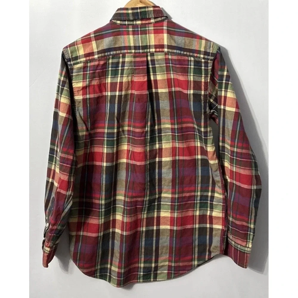 RALPH LAUREN Boys Plaid Button Down‎ Long Sleeve Shirt Sz XL 18-20 EC